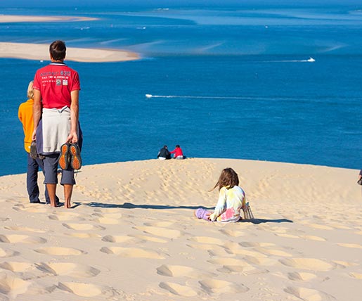 Eine Familie auf der Dune du Pilat